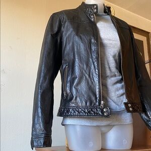 GAP Classic Black Leather Jacket